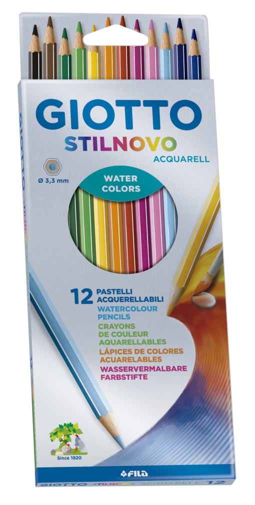 Lápis de Cor Aguarelável GIOTTO Stilnovo caixa com 12