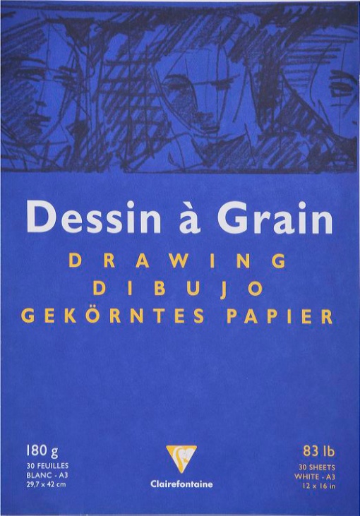 Bloco de Desenho CLAIREFONTAINE Dessin A Grain A3 180g 30 folhas