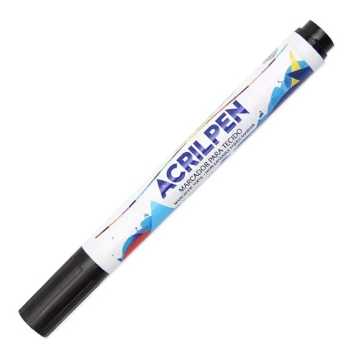 Marcador para tecido Acrilpen preto 520