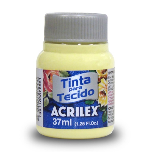 Tinta para Tecido ACRILEX Amarelo Bebé 808 37ml