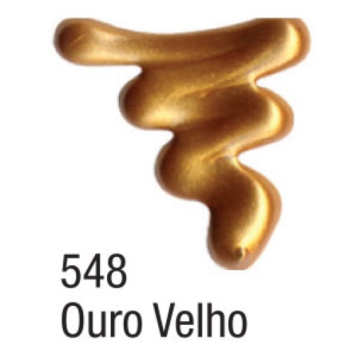 Tinta Dimensional Metallic ACRILEX Relevo 3D Ouro Velho 548 35ml