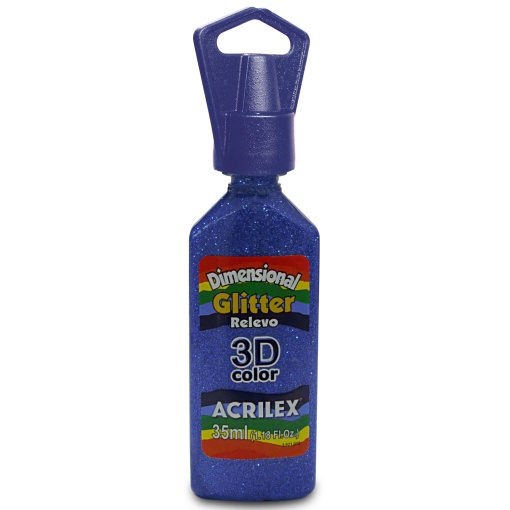 Tinta Dimensional Glitter ACRILEX Relevo 3D Violeta 207 35ml