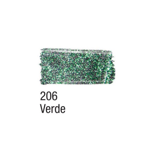 Tinta para tecido glitter ACRILEX verde 206 37ml