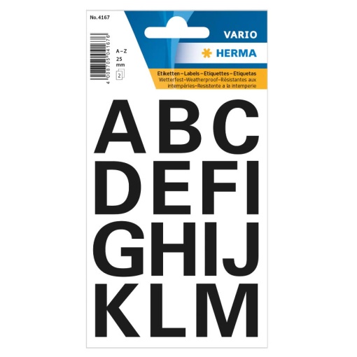 Autocolantes HERMA VARIO letras A-Z 25mm