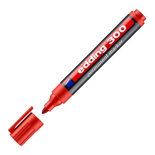 Marcador permanente EDDING 300 1,5-3mm vermelho