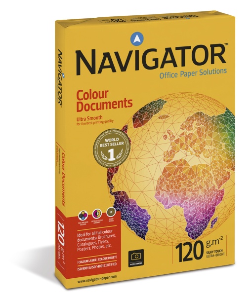 Papel Fotocópia A4 120g NAVIGATOR Colour Documents Branco 250 folhas