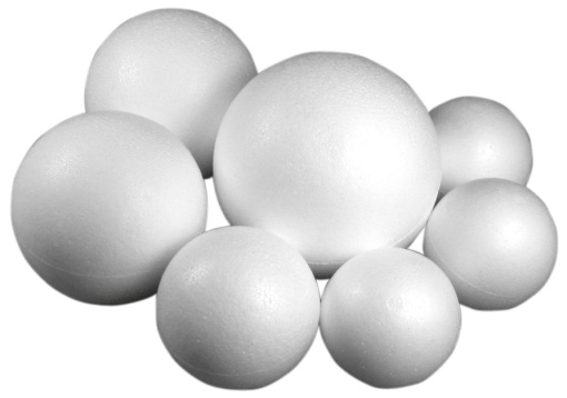 Bola em esferovite 7cm MEYCO com 4 unidades
