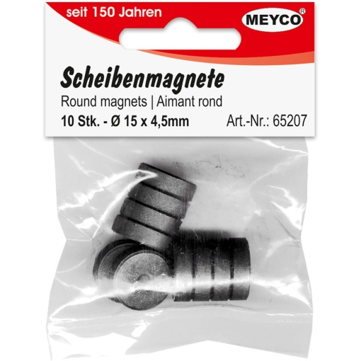 Ímanes 15x4,5mm com 10 unidades MEYCO