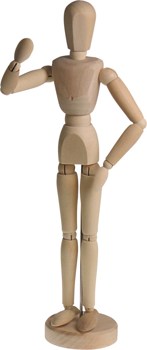 Manequim de Madeira 30cm MEYCO