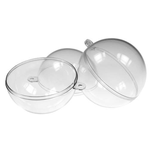 Bola plástico transparente 2 partes 6cm