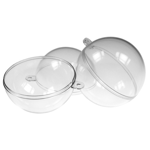 Bola plástico transparente 2 partes 8cm