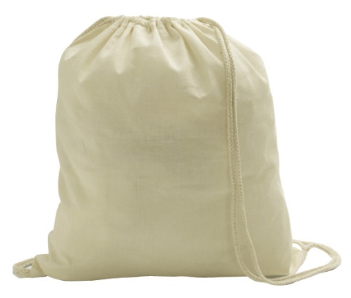 Saco Algodão Tipo Mochila 37x40cm Cru