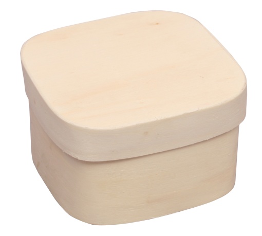 Caixa de Madeira de Balsa 7x7x4,5cm