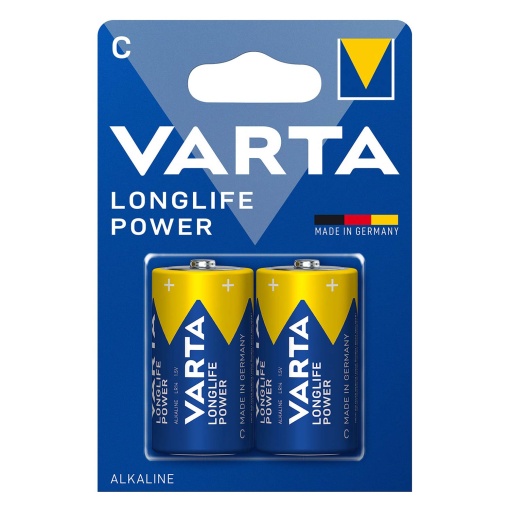 Pilha Alcalina C LR14 1,5V (2 unidades) VARTA Longlife Power 4914
