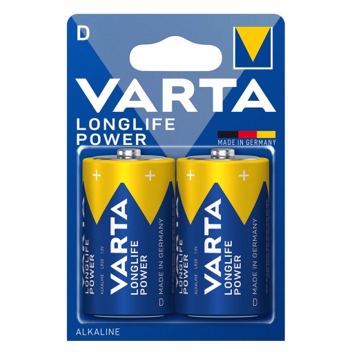 Pilha Alcalina D LR20 1,5V (2 unidades) VARTA Longlife Power 4920