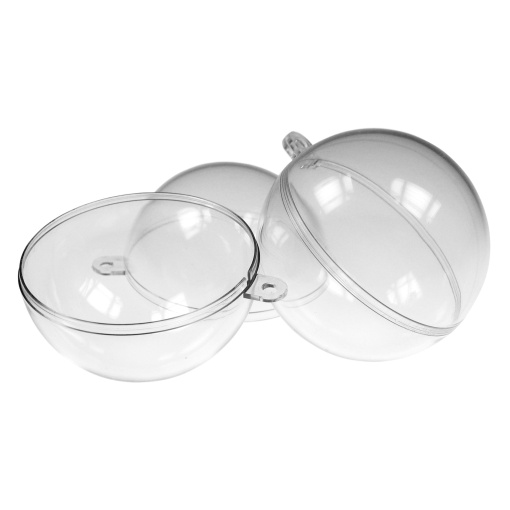 Bola plástico transparente 2 partes 10cm