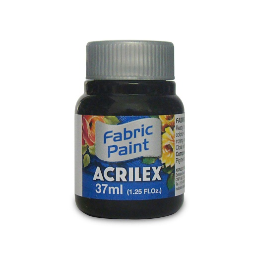 Tinta para Tecido Metálica ACRILEX Preto 520 37ml