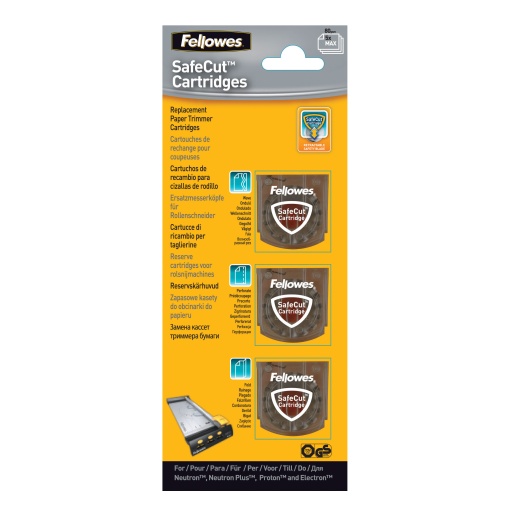 Lâmina para cisalha corte perfurado/ondulado/dobrado FELLOWES - 3 unidades