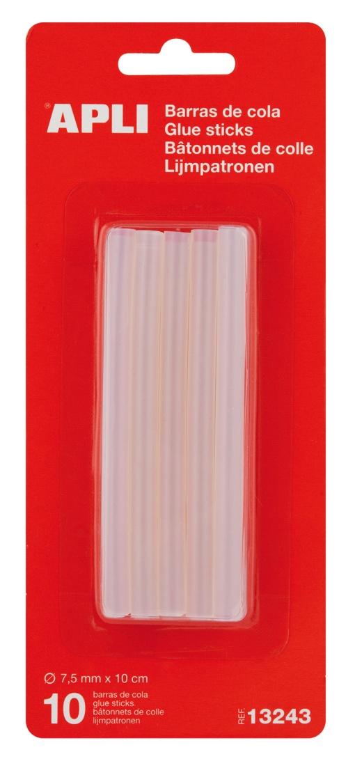 Cola para Pistola 7,5mm Transparente APLI com 10
