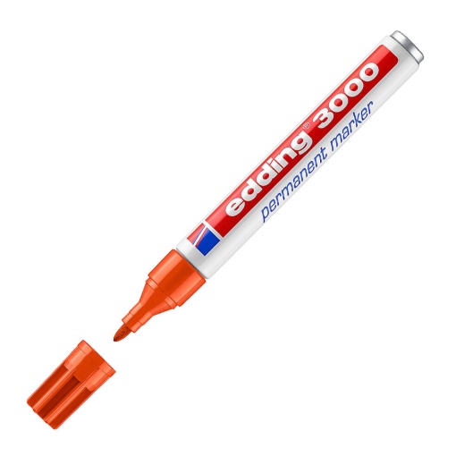 Marcador permanente EDDING 3000 1,5-3mm laranja