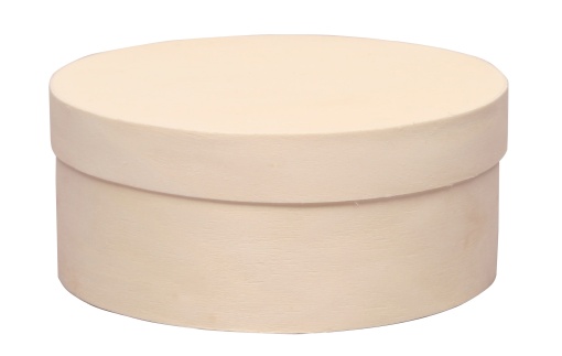 Caixa de Madeira de Balsa 15x15x5cm Redonda