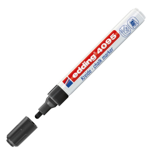 Marcador de giz líquido EDDING 4095 2-3mm preto 01