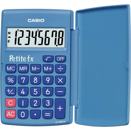 Calculadora de Bolso CASIO LC-401lV Azul 8 Dígitos