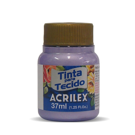 Tinta para Tecido Metálica ACRILEX Lilás 528 37ml