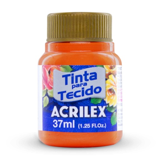 Tinta para Tecido Metálica ACRILEX Laranja 517 37ml