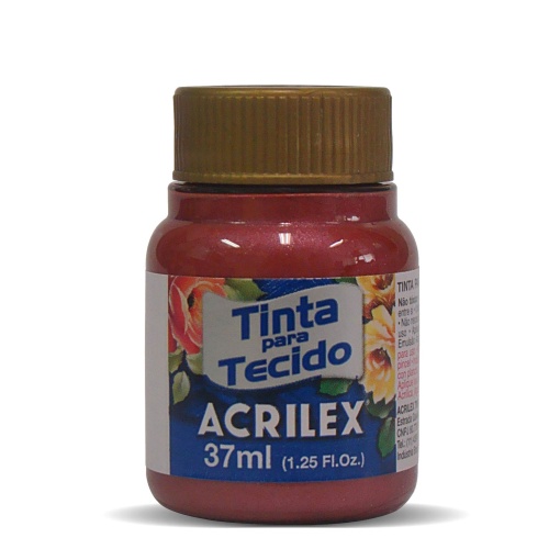 Tinta para Tecido Metálica ACRILEX Fúcsia 804 37ml