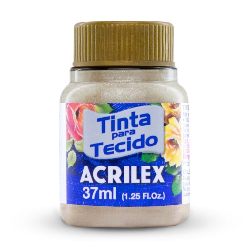 Tinta para Tecido Metálica ACRILEX Marfim 529 37ml