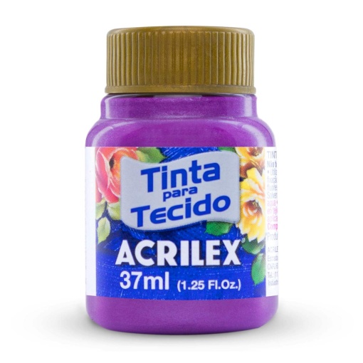 Tinta para Tecido Metálica ACRILEX Magenta 549 37ml