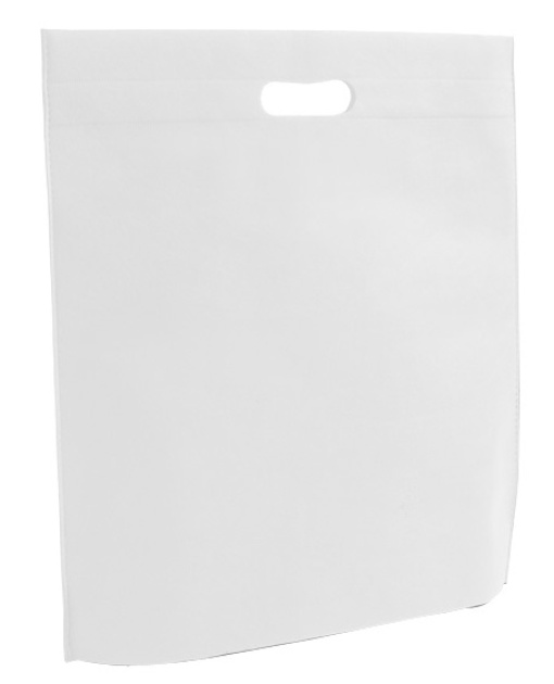 Saco TNT 35,5x39x8,5cm 90g Branco Asa Vazada