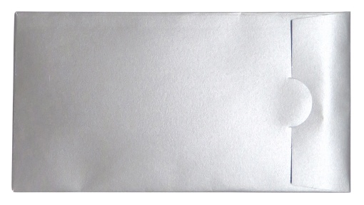 Envelope Metalizado SIMPLY Design DL 110x220mm Prateado Abertura Lateral com 10