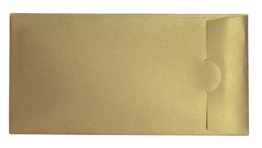 Envelope Metalizado SIMPLY Design DL 110x220mm Ocre Abertura Lateral com 10