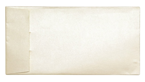 Envelope Metalizado SIMPLY Design DL 110x220mm Creme Abertura Lateral com 10