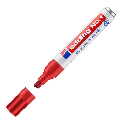 Marcador permanente EDDING nº 1 1-5mm vermelho