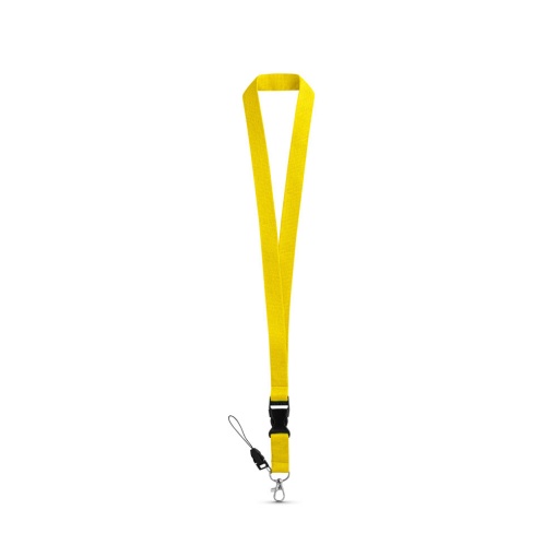 Fita para Crachá com Mosquetão 530x20mm amarelo