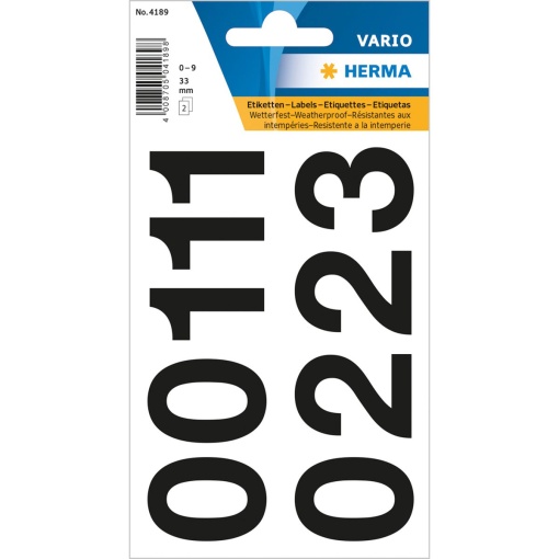 Autocolantes HERMA VARIO números 33mm
