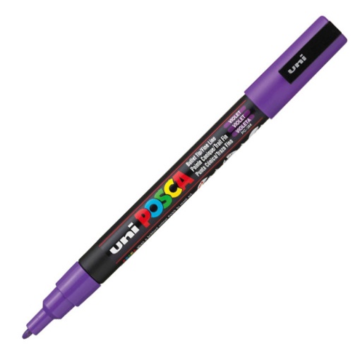 Marcador UNI Posca Pc-3m fino 0,9-1,3mm violeta 12