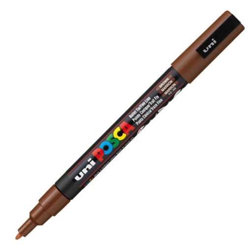 Marcador UNI Posca Pc-3m fino 0,9-1,3mm castanho 21