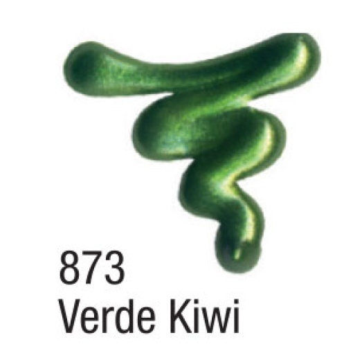 Tinta Dimensional Metallic ACRILEX Relevo 3D Verde Kiwi 873 35ml