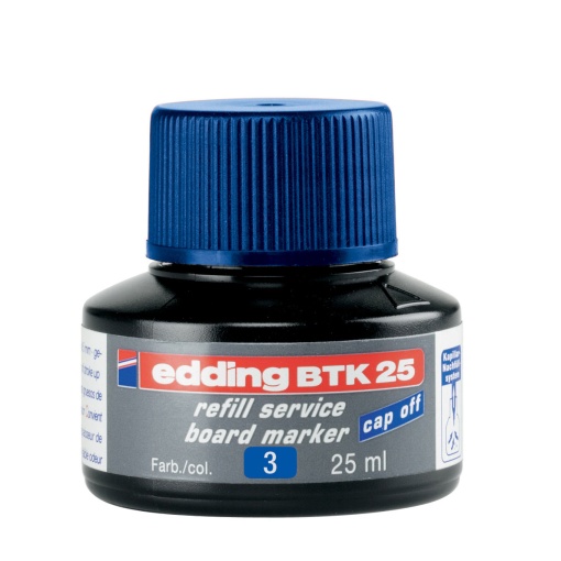 Tinta para Marcador de Quadro Branco EDDING BTK25 Azul 25ml