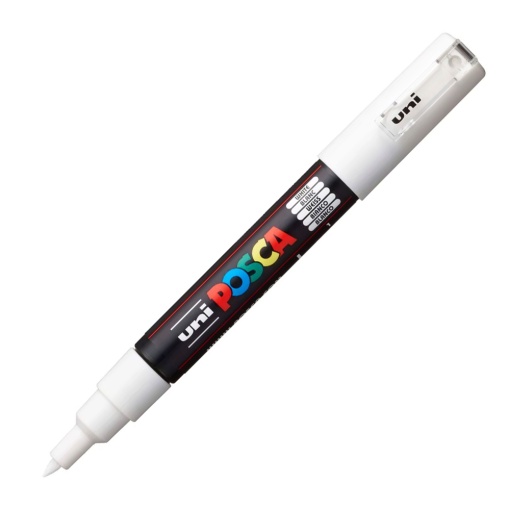 Marcador UNI Posca Pc-1m extra fino 0,7mm branco 1