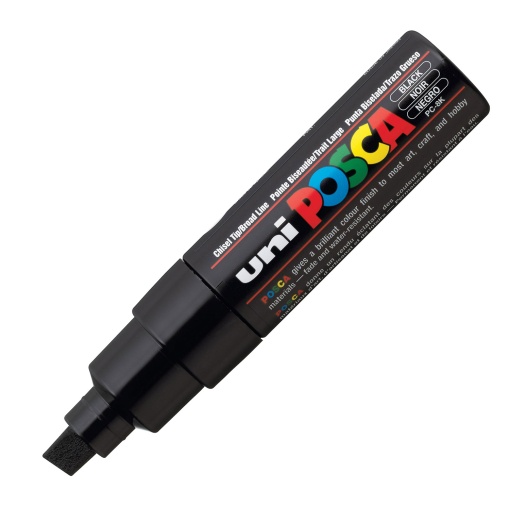 Marcador UNI Posca Pc-8k grosso 8mm preto 24