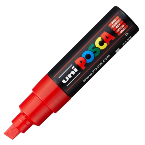 Marcador UNI Posca Pc-8k grosso 8mm 15 vermelho