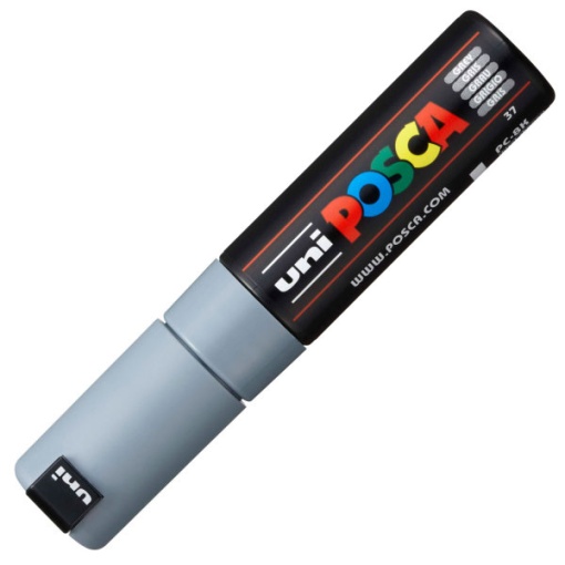 Marcador POSCA PC-8K grosso 8mm cinza 37