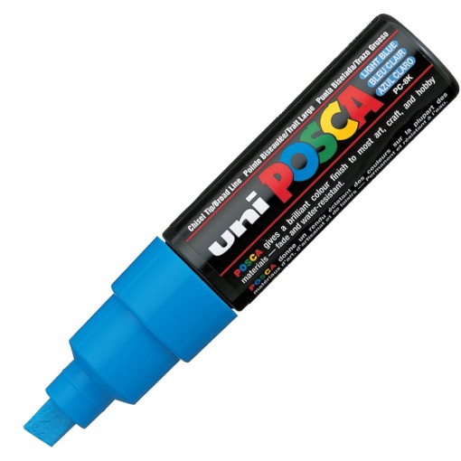 Marcador UNI Posca Pc-8k grosso 8mm azul claro 8