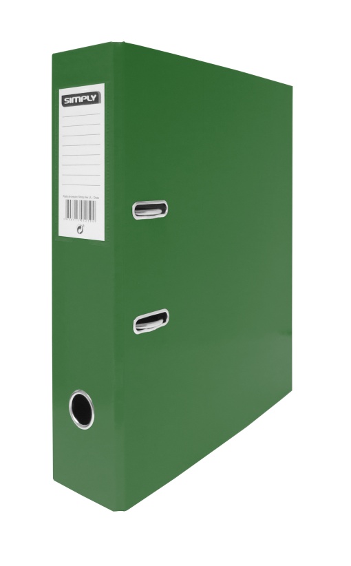 Pasta de Arquivo SIMPLY A4 Comercial lombada de 80mm 2 Argolas Verde