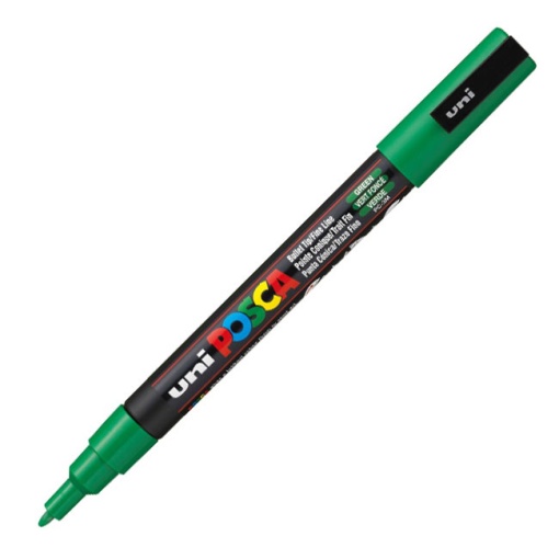 Marcador UNI Posca Pc-3m fino 0,9-1,3mm verde 6